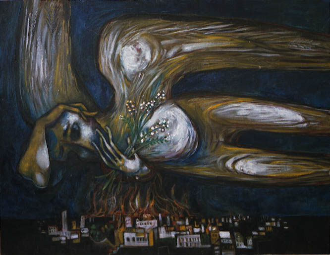 Angel Over Burning City